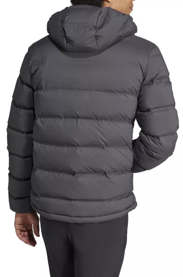 Pánská zimni bunda s kapucí adidas Helionic Stretch Hooded Down