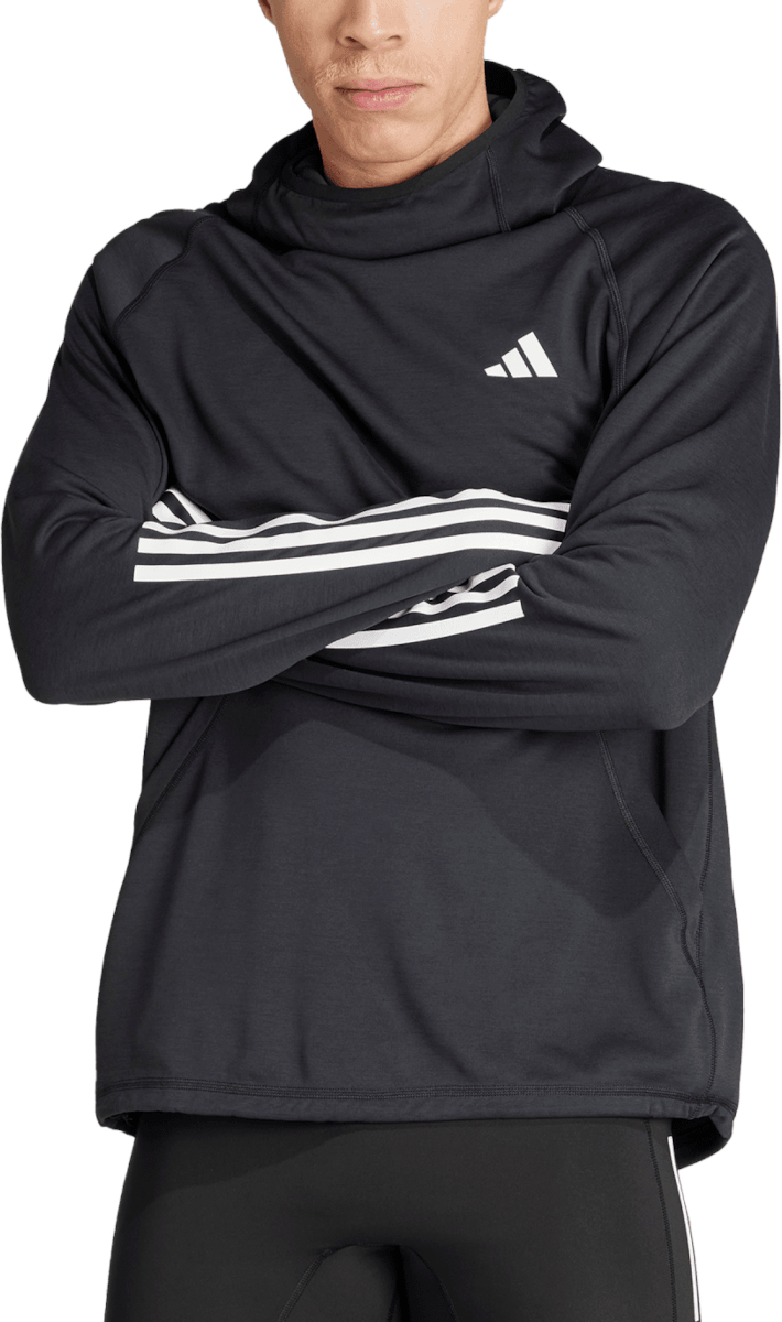 Pánská běžecká mikina s kapucí adidas Own The Run 3-Stripes