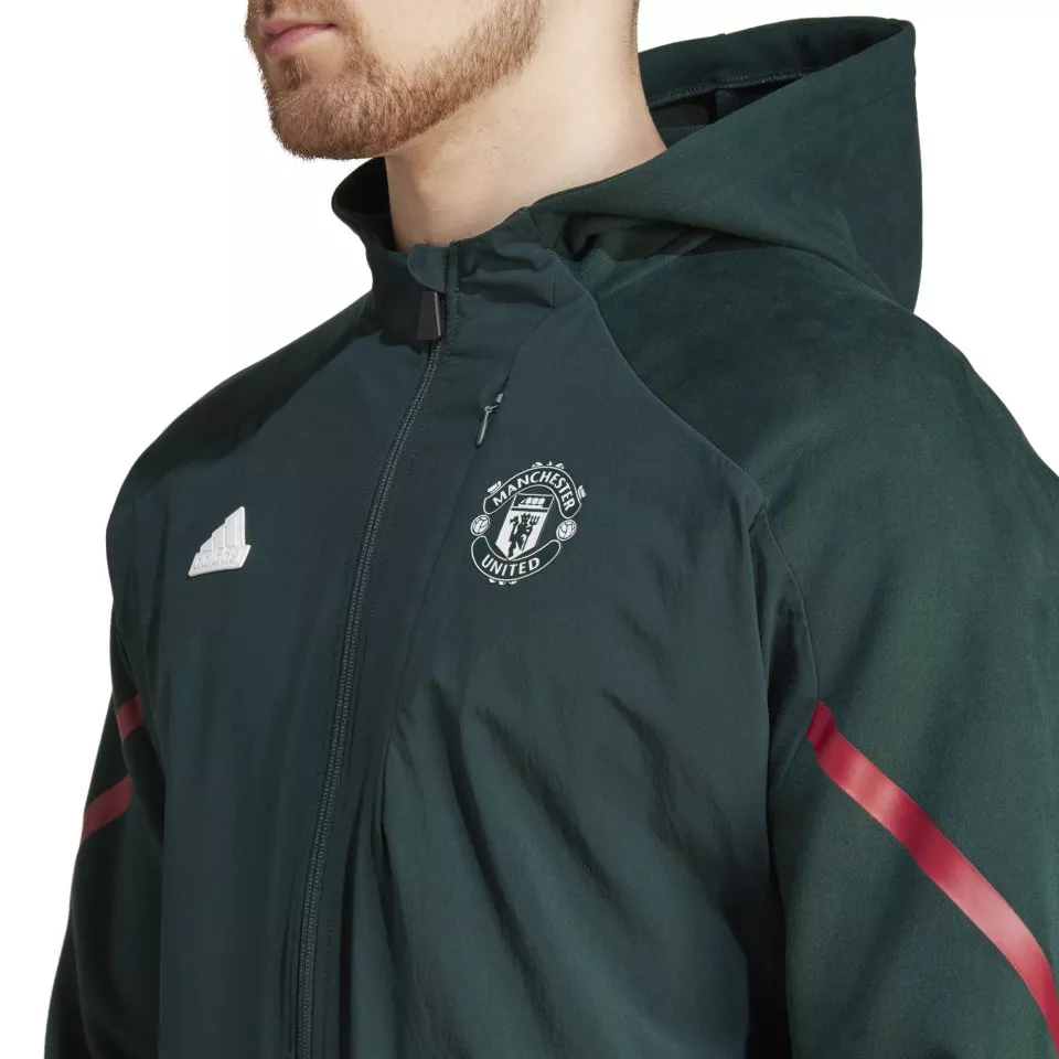 Sweatshirt med huva adidas MUFC D4GMD FZHD