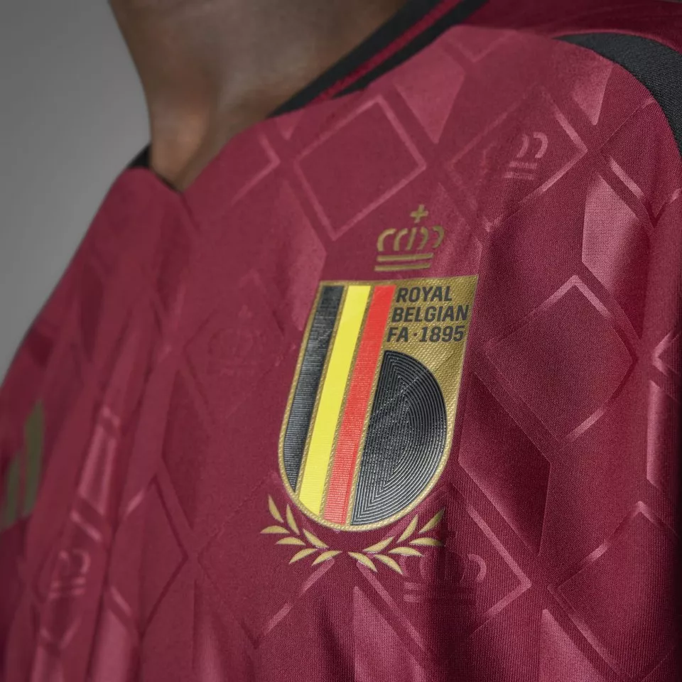 Pánský dres s krátkým rukávem adidas Belgie 2024, zápasový/domácí