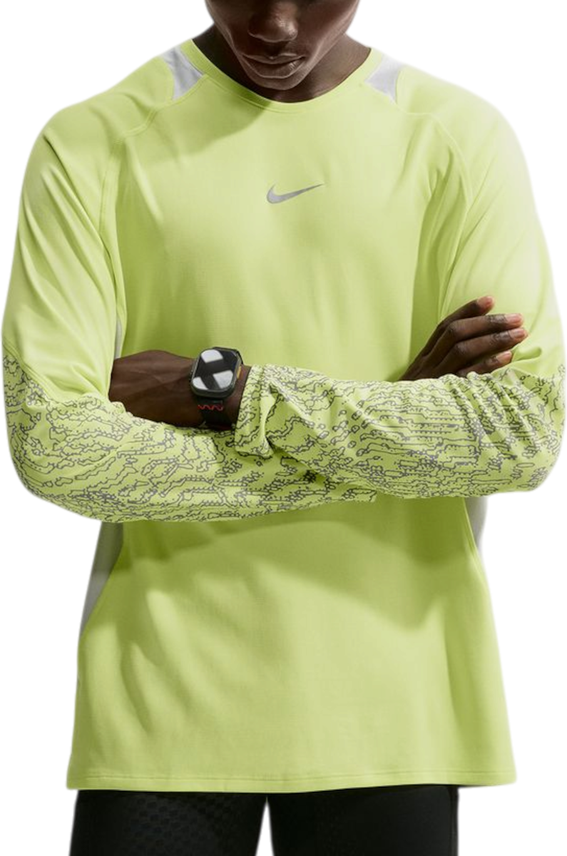 Nike Stride T-shirt met lange mouwen, L, Geel