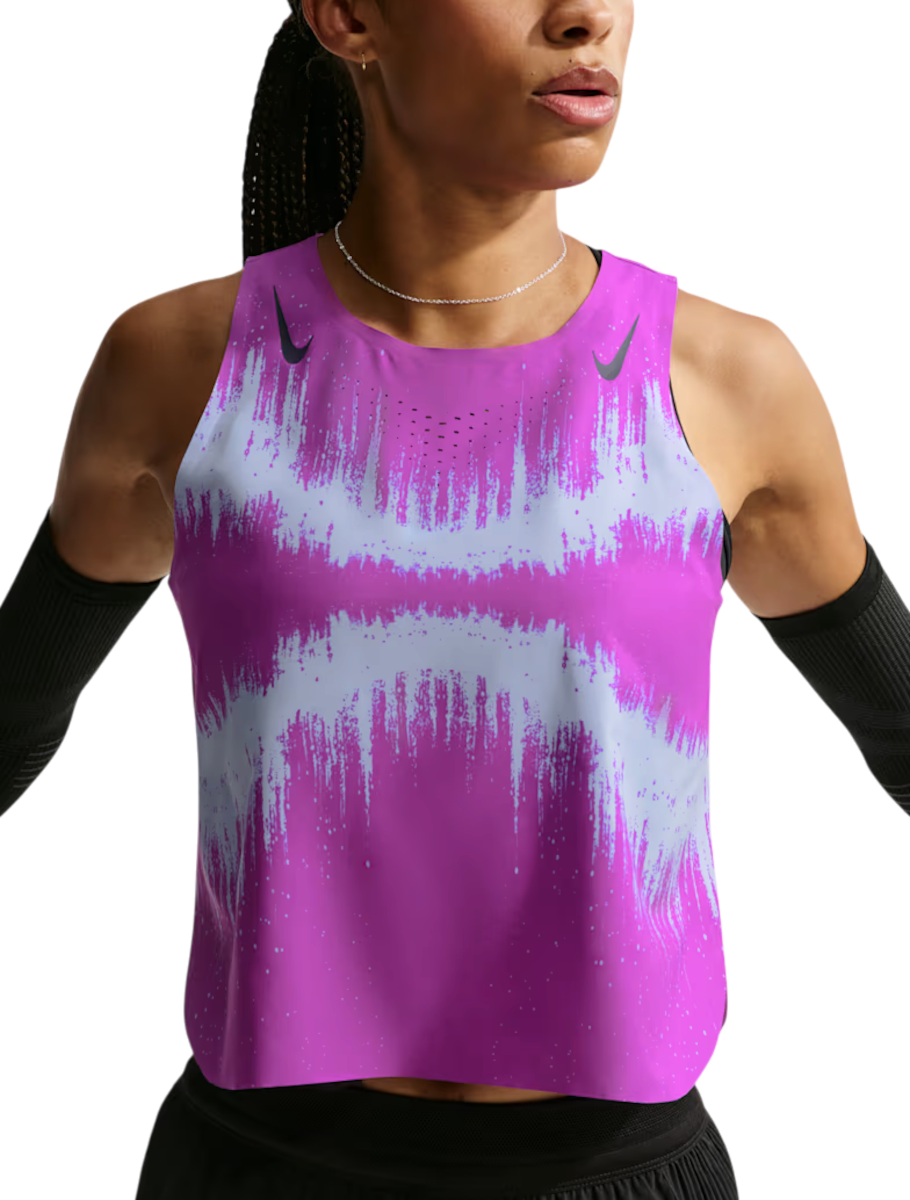 Nike AeroSwift crop Tanktop, S, Paars