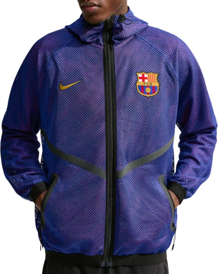 Nike Dri-FIT FC Barcelona Anthem Kapucnis kabát