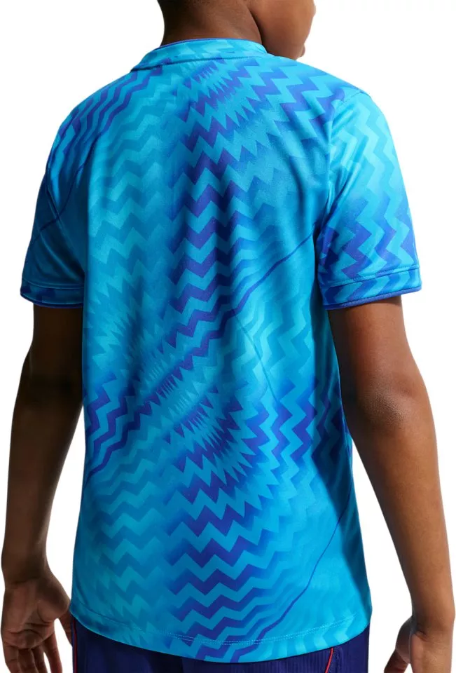 Mérkőzés előtti rövid ujjú focipóló nagyobb gyerekeknek Nike Dri-FIT Horvátország 2026