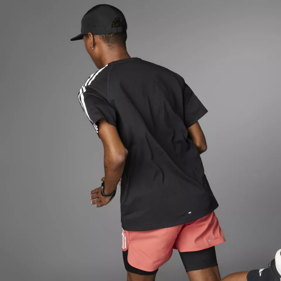 Pánské běžecké tričko s krátkým rukávem adidas Own the Run 3-Stripes