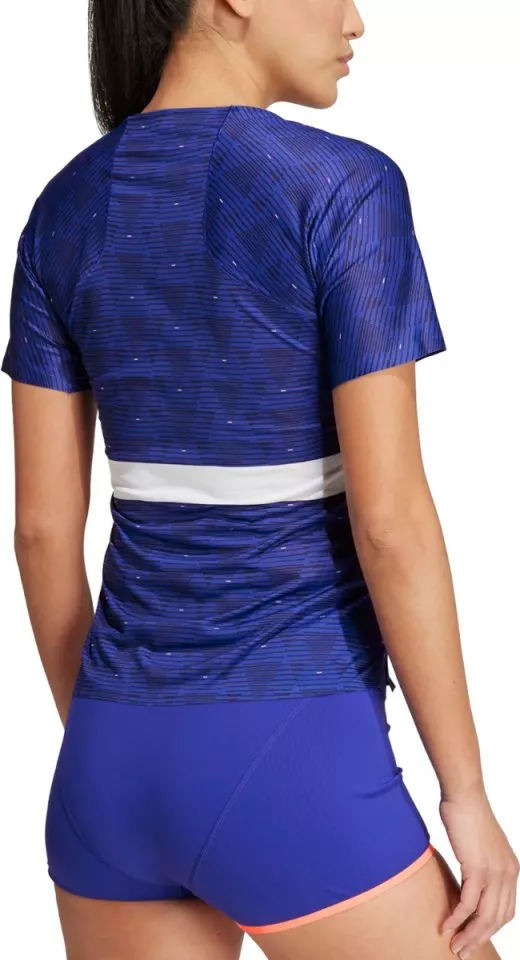 Dámské běžecké tričko s krátkým rukávem adidas Team France