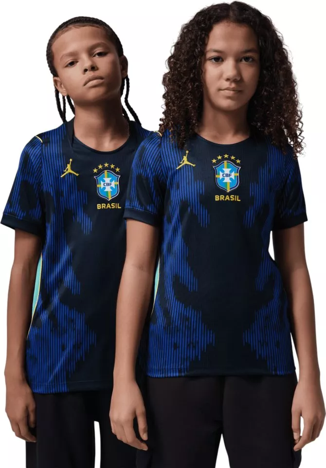 Camiseta de fútbol Jordan Dri-FIT Brazil Stadium Away 2026 Kids