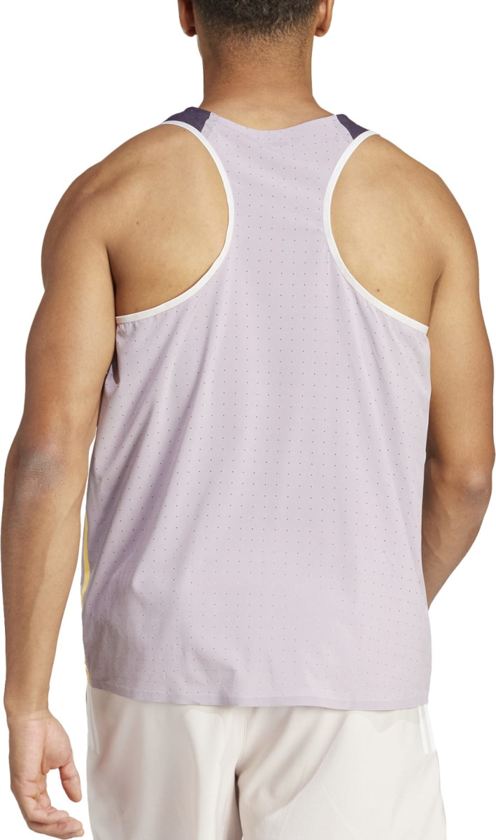 □adidas ADIZERO シングレット 紫XS ランニング タンクトップ