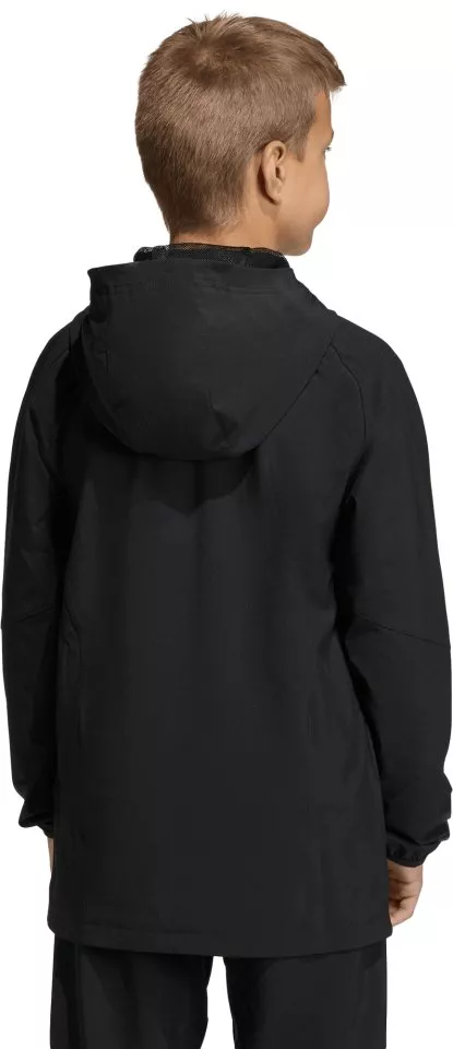Jakke med hætte adidas Tiro Travel Windbreaker Kids