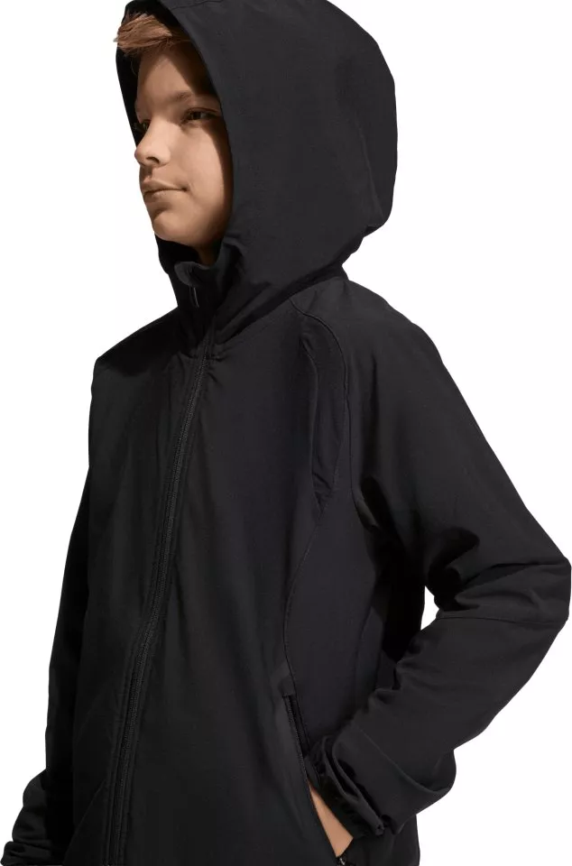Jakke med hætte adidas Tiro Travel Windbreaker Kids