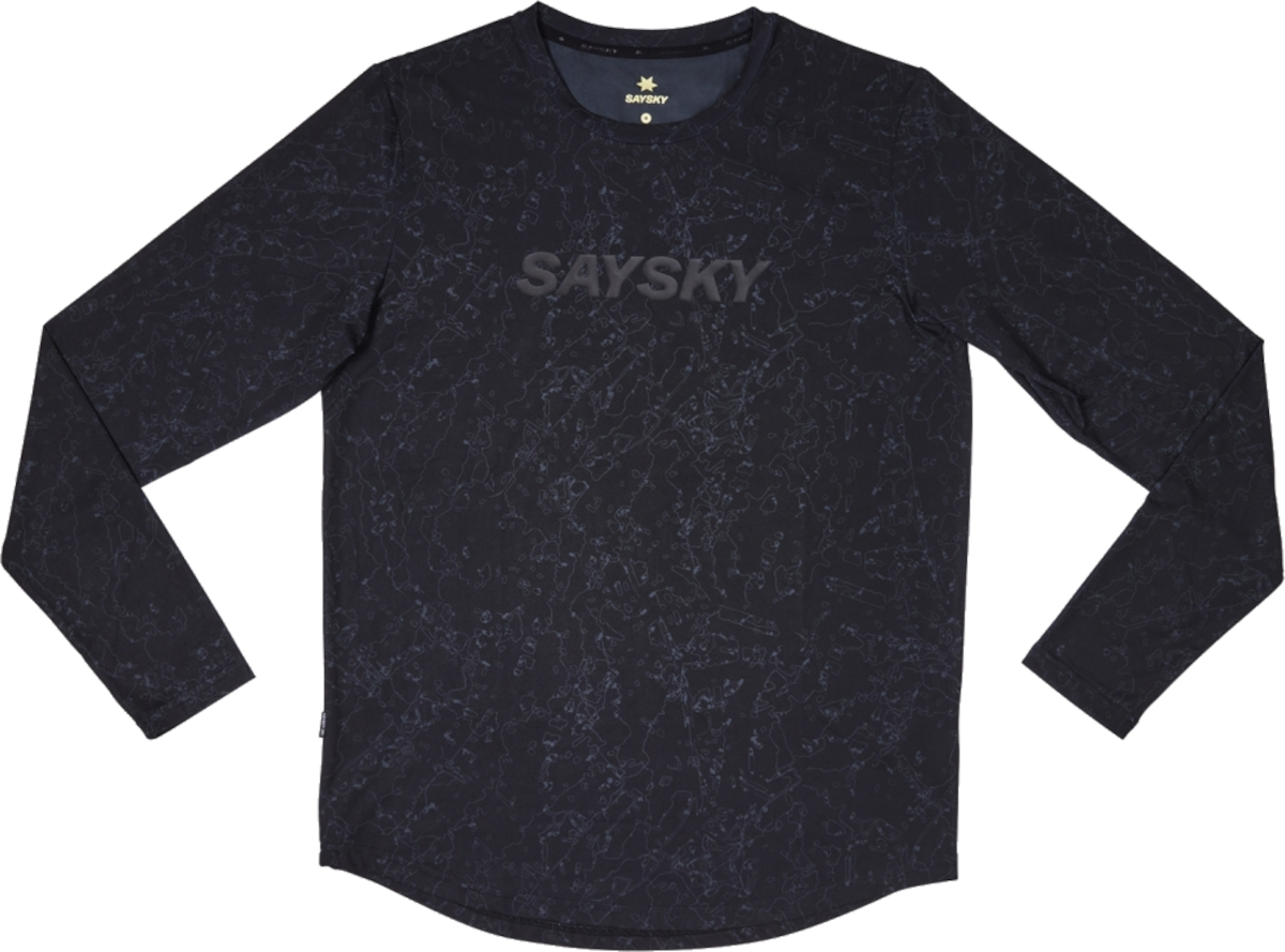 Unisex běžecké tričko s dlouhým rukávem Saysky Map Blaze