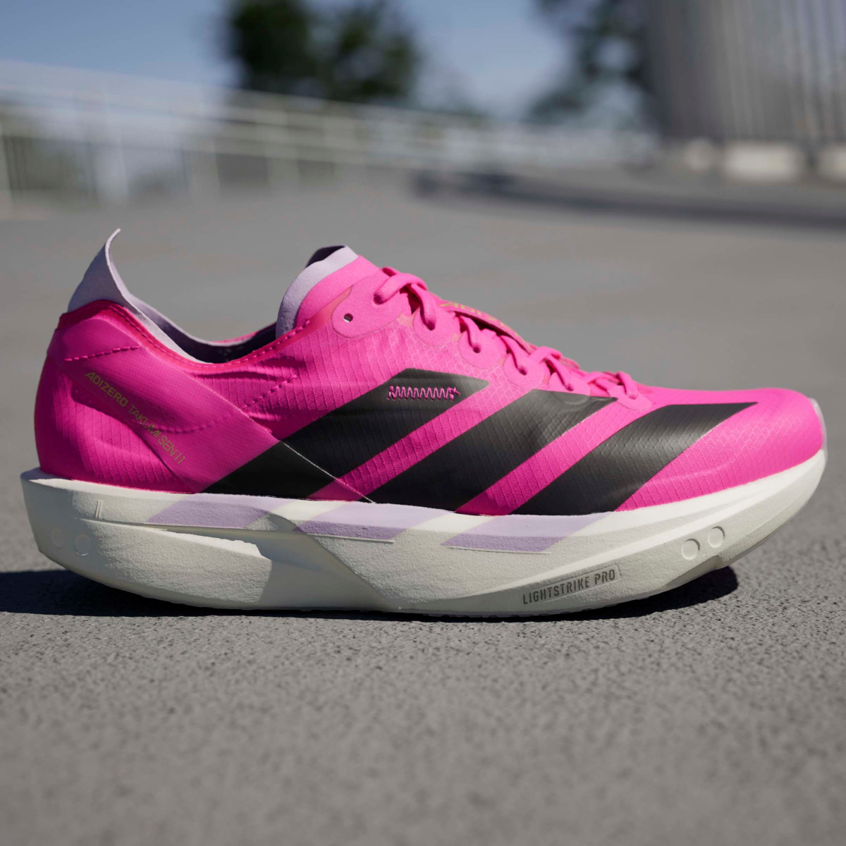 シューズ adidas - adizero takumi sen boost 女子単独5kmにて世界新記録を樹立した「5本指グラスファイバー