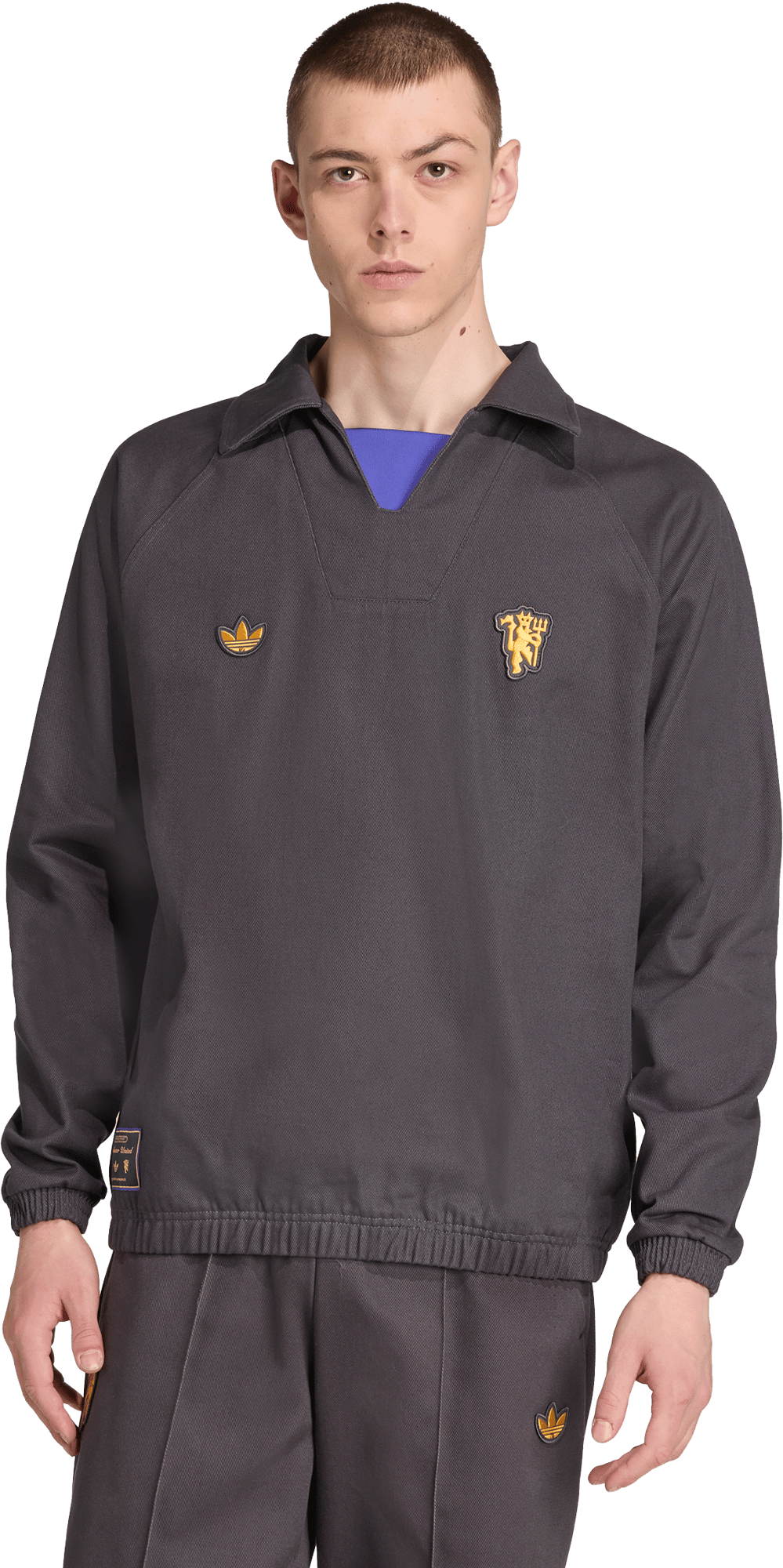 adidas Terrace Icons Drill Sweatshirt Manchester United Utility Black — foto 5