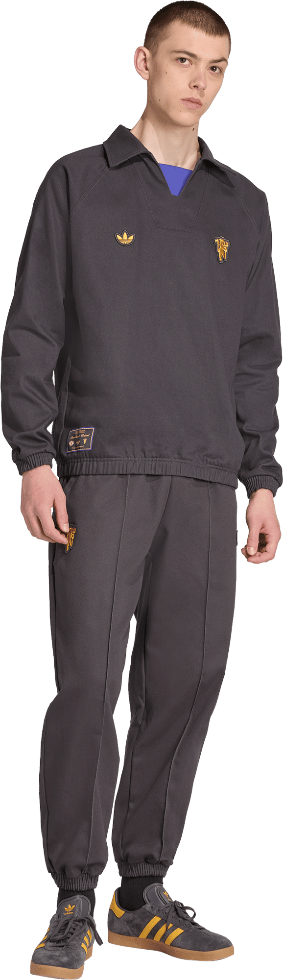 adidas Terrace Icons Drill Sweatshirt Manchester United Utility Black — foto 6