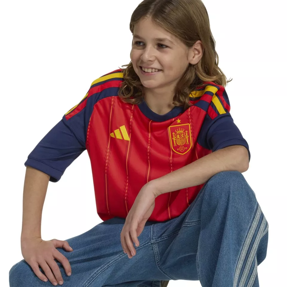 Dětský dres s krátkým rukávem adidas Španělsko 2026, domácí