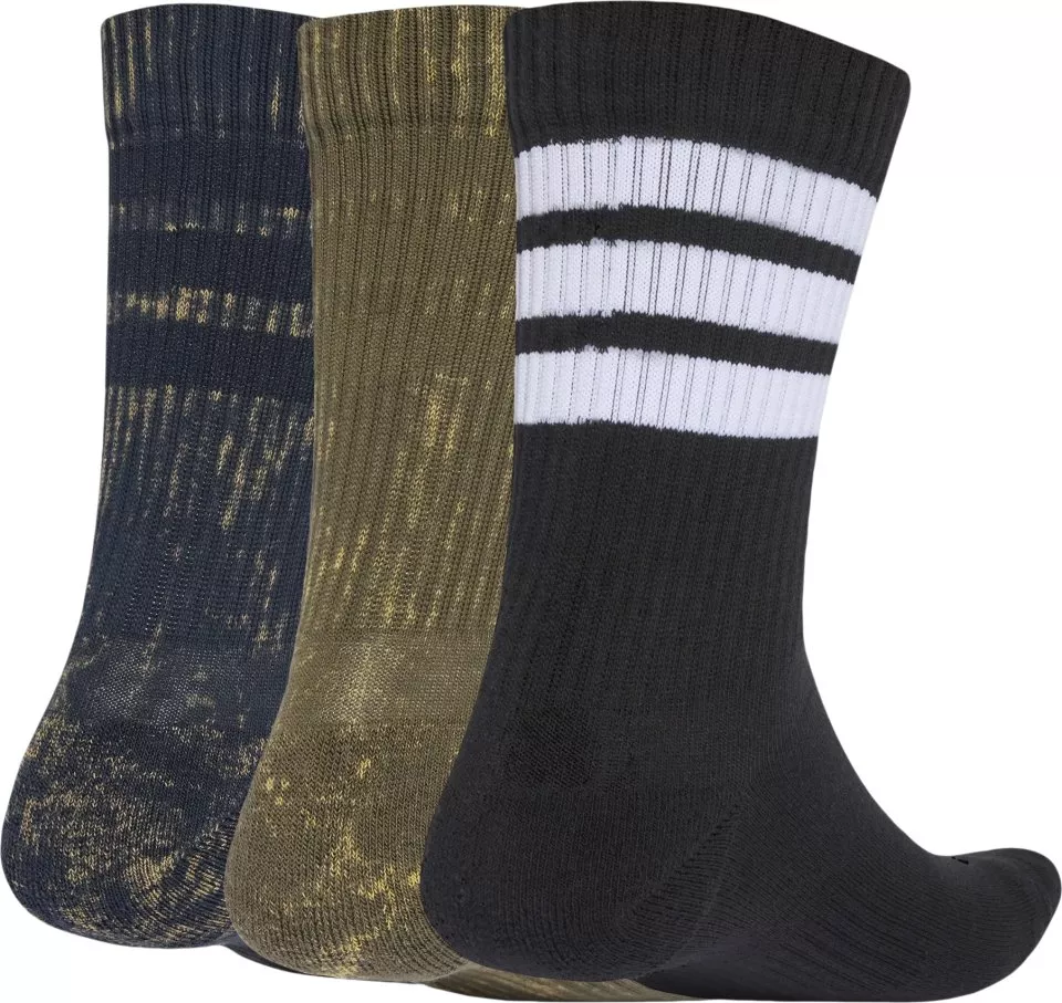 Meias adidas 3-Stripes Cushioned Crew Stone Wash 3 pairs