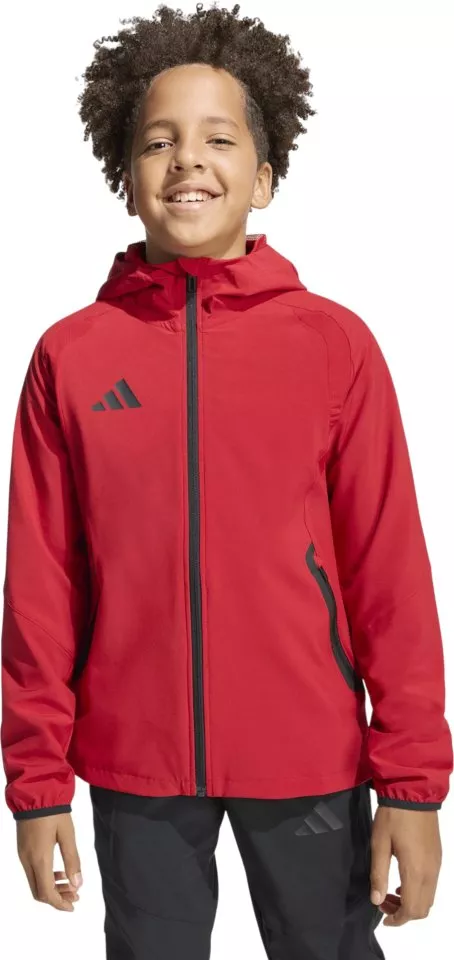 Jakke med hætte adidas Tiro Travel Windbreaker Kids