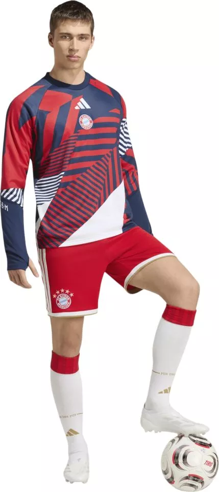 Ανδρικό προ-αγώνα τοπ με μακρύ μανίκι adidas FC Bayern Warm 2026/27