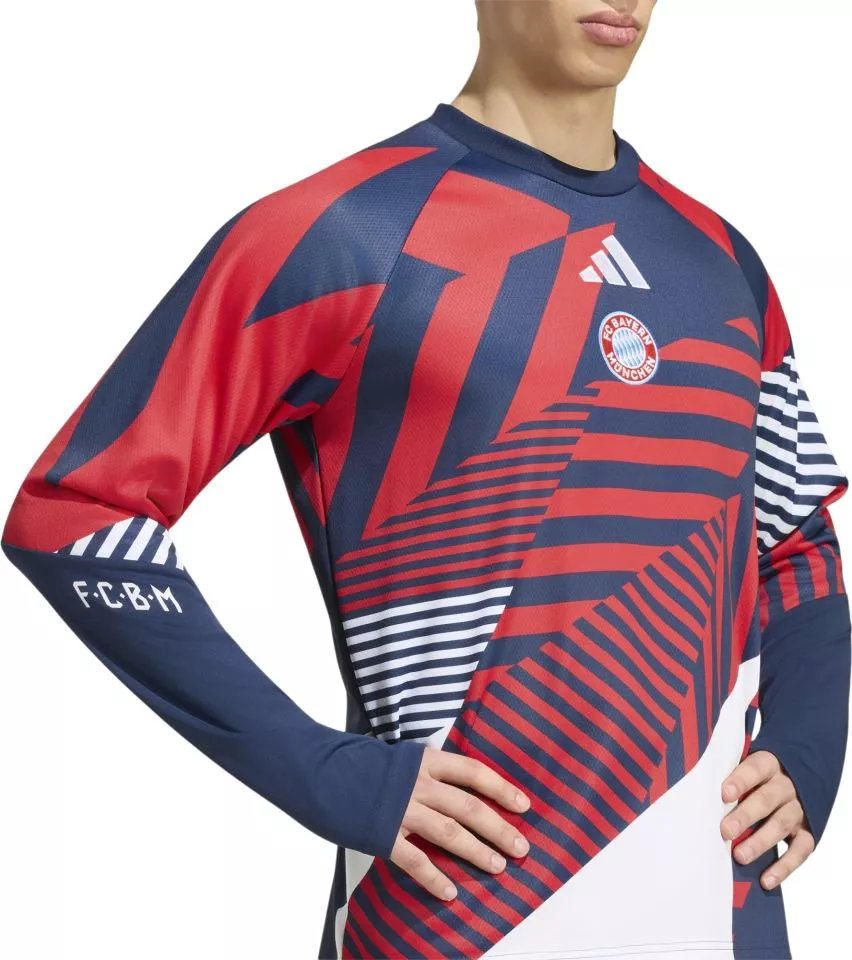 Ανδρικό προ-αγώνα τοπ με μακρύ μανίκι adidas FC Bayern Warm 2026/27
