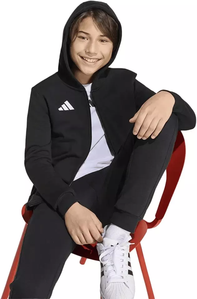 Hanorac cu gluga adidas Entrada 26 Full Zip Kids
