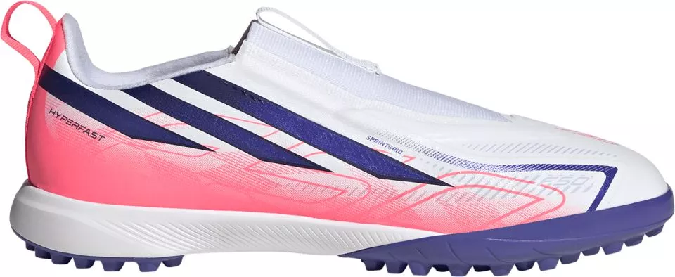 Detské kopačky bez šnurovania adidas F50 Hyperfast League Laceless TF