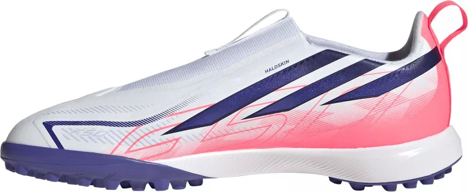 Detské kopačky bez šnurovania adidas F50 Hyperfast League Laceless TF