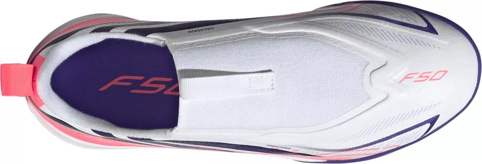 Detské kopačky bez šnurovania adidas F50 Hyperfast League Laceless TF