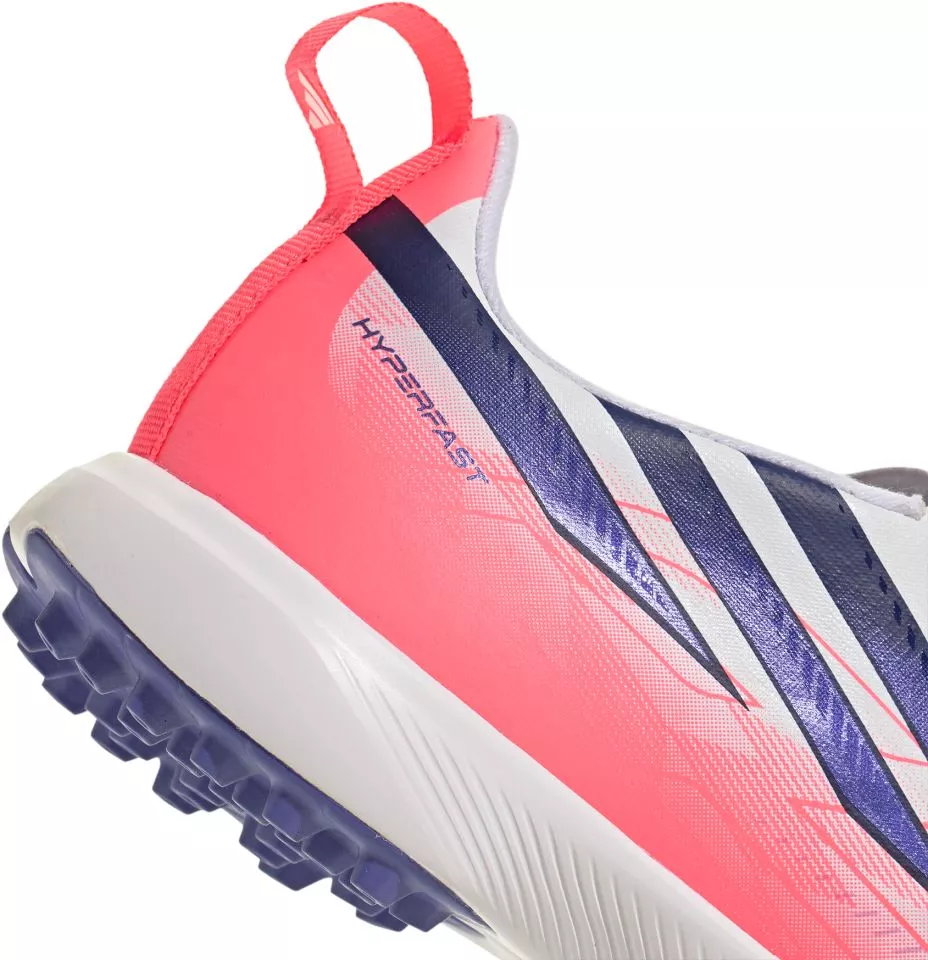 Detské kopačky bez šnurovania adidas F50 Hyperfast League Laceless TF
