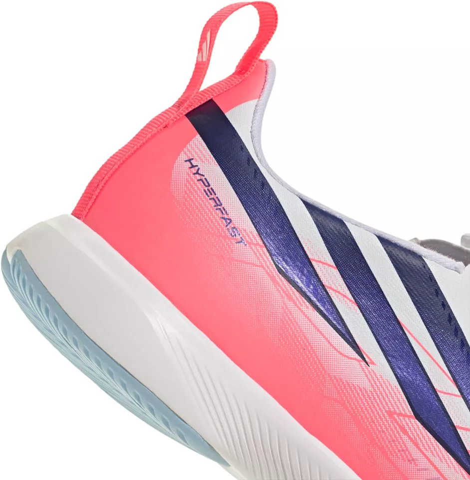 Detské sálové kopačky bez šnúrok adidas F50 Hyperfast League Laceless IN