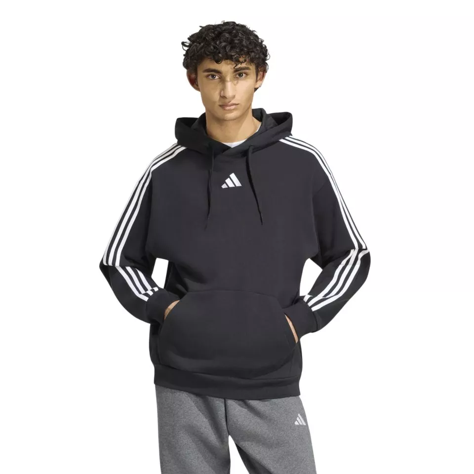 Φούτερ-Jacket με κουκούλα adidas Essentials 3-Stripes French Terry