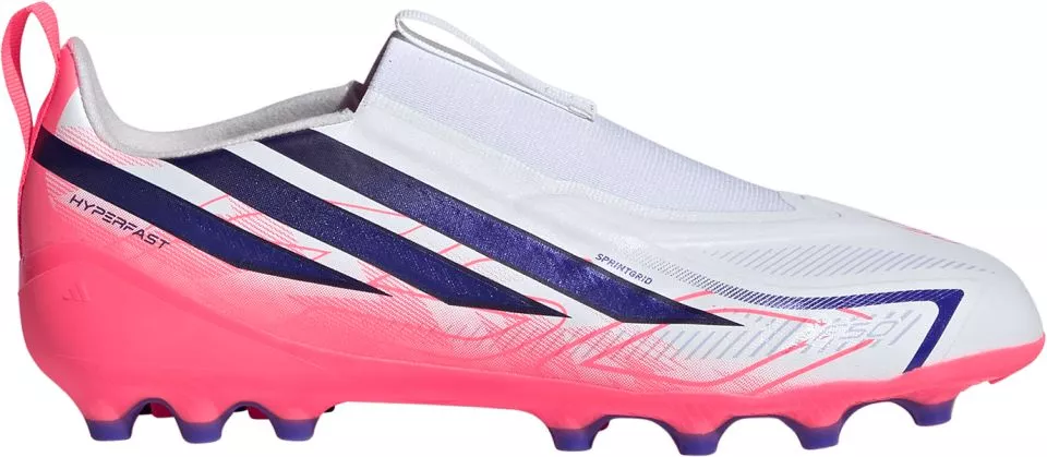 Otroški nogometni čevlji brez vezalk adidas F50 Hyperfast League Laceless AG