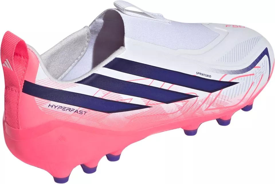Otroški nogometni čevlji brez vezalk adidas F50 Hyperfast League Laceless AG