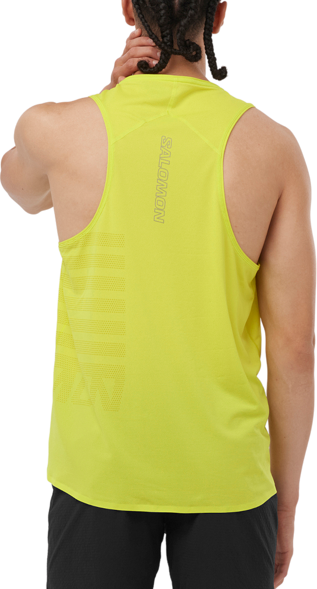 【SALOMON】 Sense Aero Singlet GFX /追跡付 Tank top Salomon SENSE AERO SINGLET GFX M - Top4Running.com