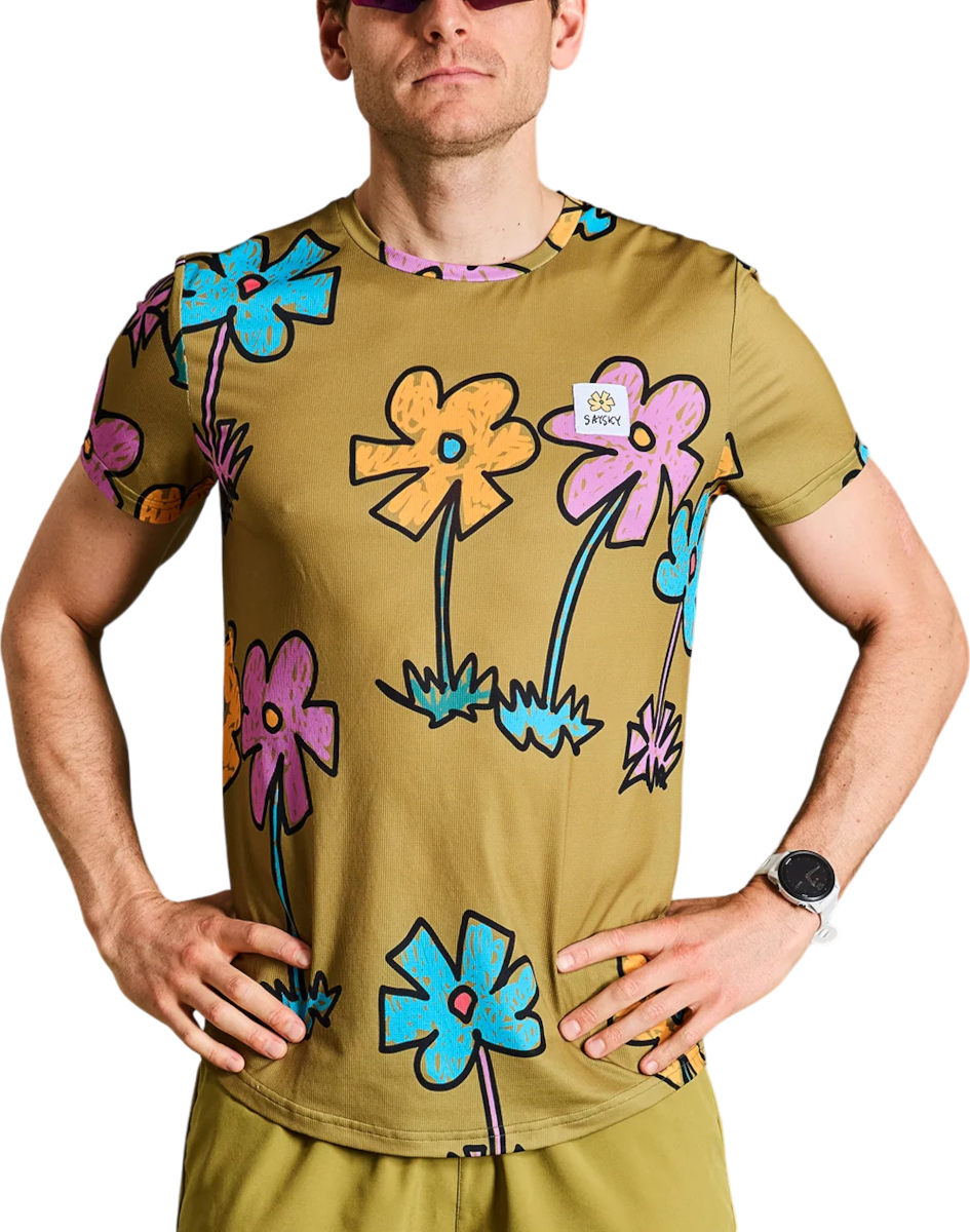 Unisex běžecké tričko s krátkým rukávem Saysky Flower Combat