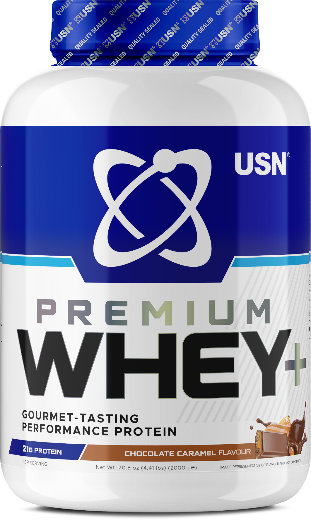 Protein powders USN PREMIUM WHEY+ chocolade caramel