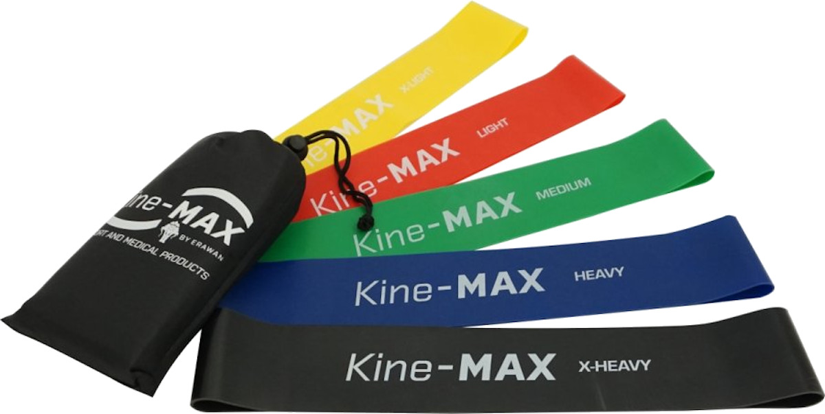 Posilovací guma Kine-MAX Professional Mini Loop Resistance Band KIT - 5 bands