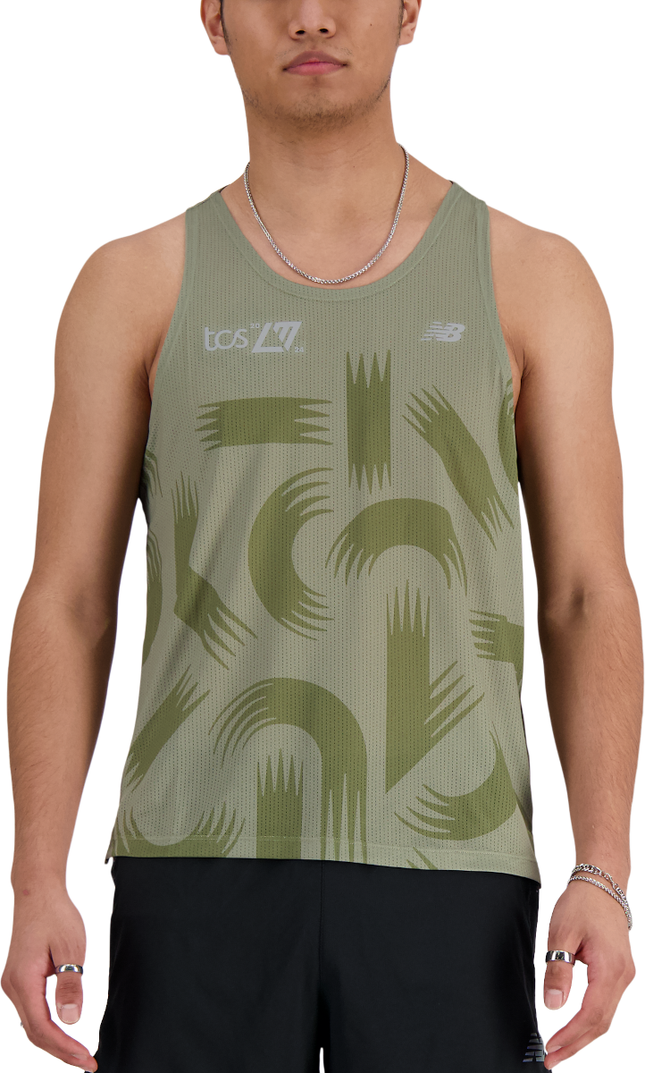 Canotte e Top New Balance London Edition Printed Athletics Run Singlet