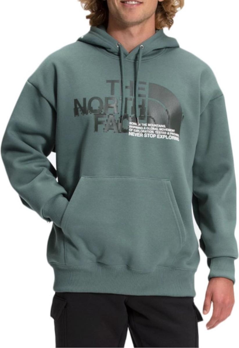 grey and black north face moletom com capuz