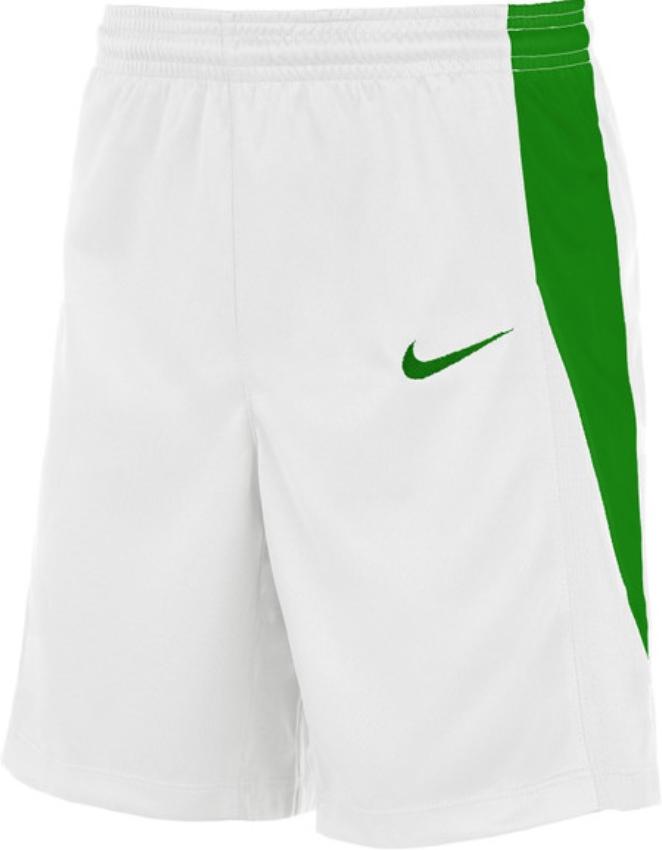 Nike YOUTH TEAM BASKETBALL STOCK SHORT-WHITE/PINE GREEN Rövidnadrág