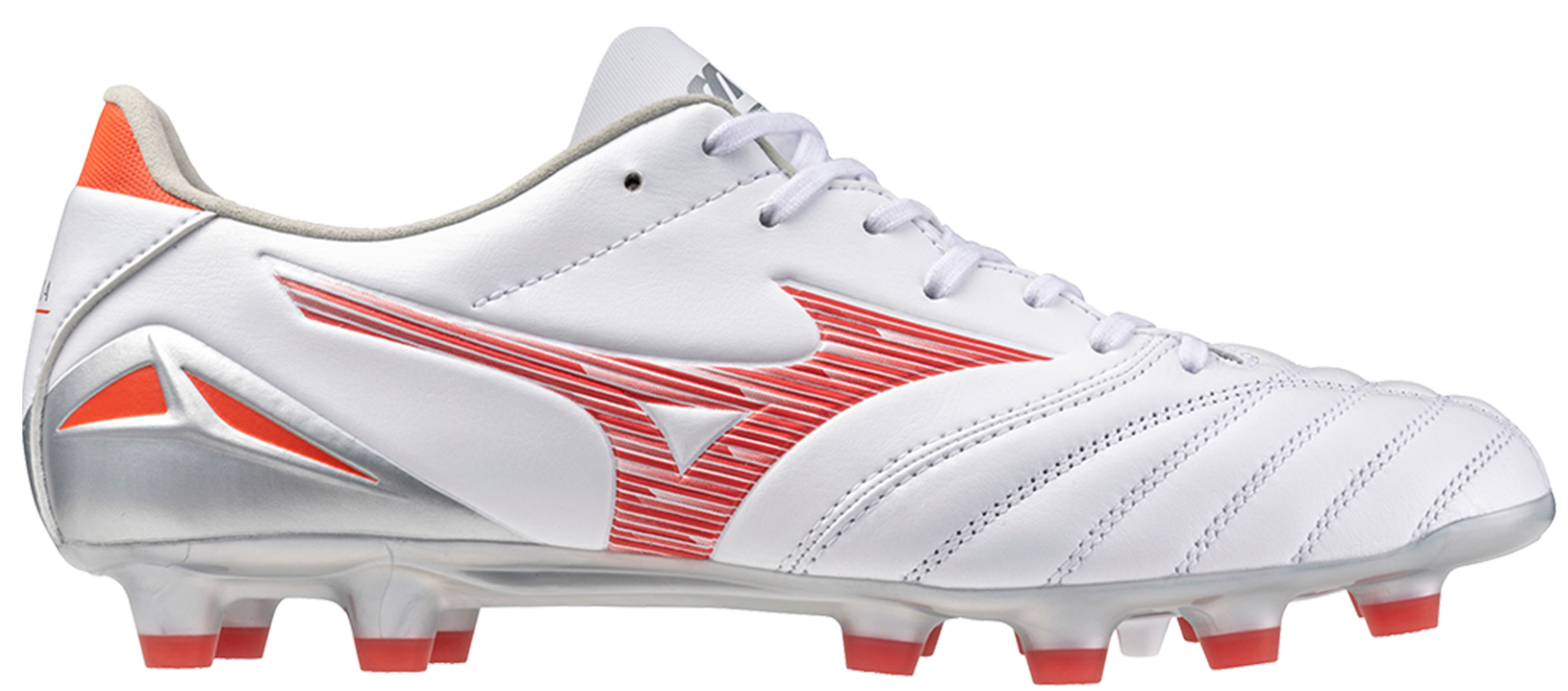 Mizuno Morelia neo4 ホワイト/レッド 27cm Mizuno Morelia Neo IV Beta Elite FG Charge - Biały/Czerwony