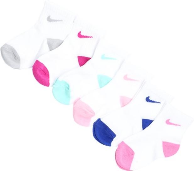 Ponožky Nike Pop Color Ankle 6er Pack Kids Pink FA8F
