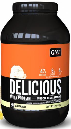 Σκόνες πρωτεΐνης QNT Delicious Whey Protein Vanila - 908g