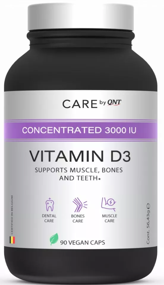 Vitaminer og mineraler QNT VITAMIN D3 90 SOFTGEL CAPS