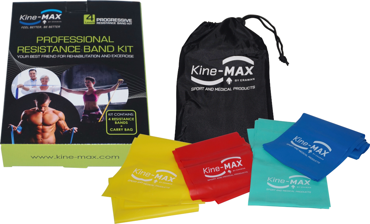 Kine-MAX Professional Resistance Band Kit - Level 1-4