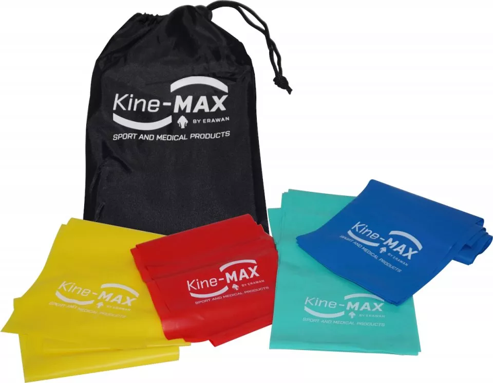 Renforcement du caoutchouc Kine-MAX Professional Resistance Band Kit - Level 1-4