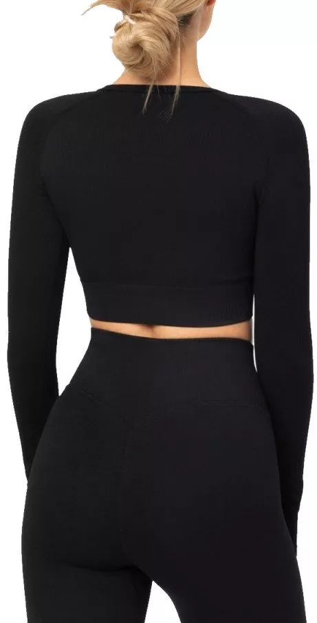 Tee-shirt à manches longues FAMME Ribbed Seamless Crop LS