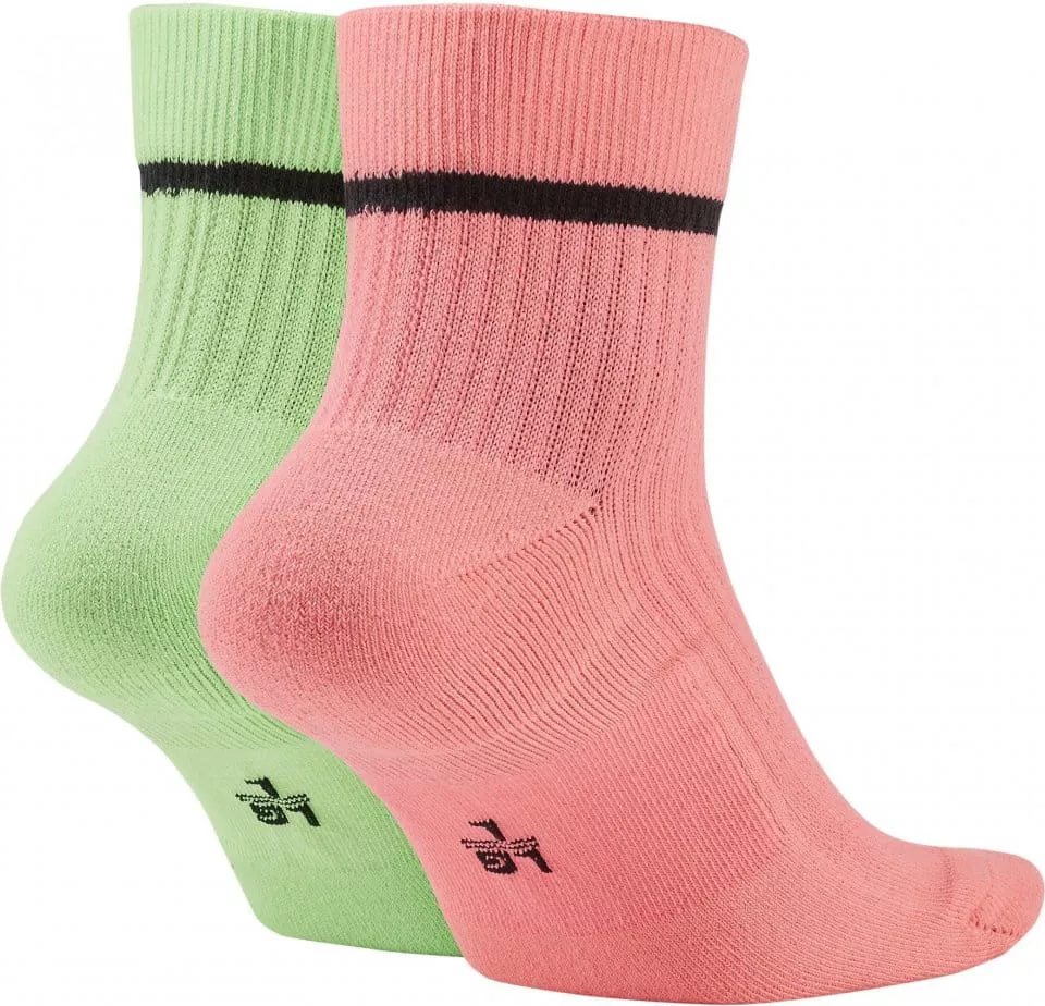 Socken Nike U SNKR SOX ANKLE 2PR - HI VIZ