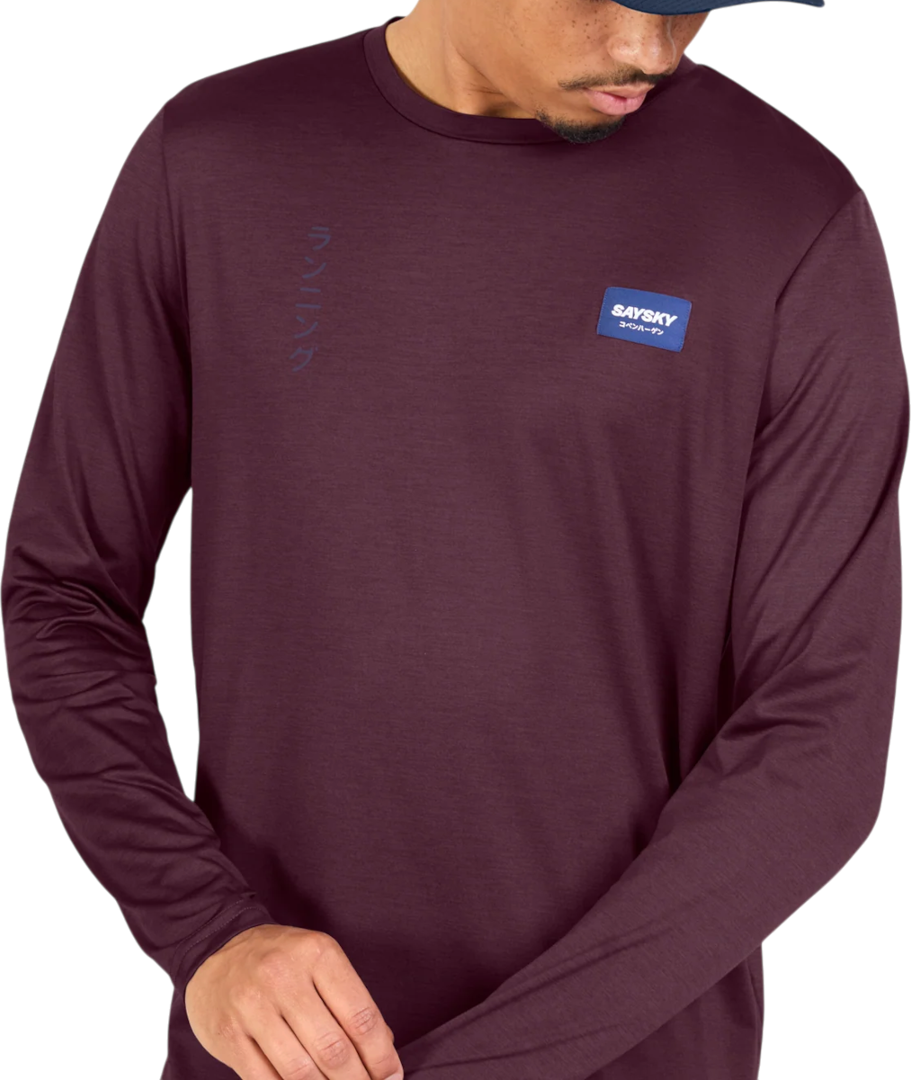 Saysky Statement Pace T-shirt met lange mouwen, M, Rood