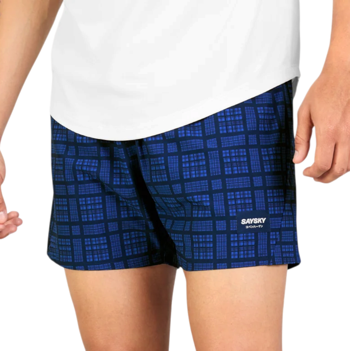 Saysky Checker Pace 5inch Korte broeken, M, Blauw
