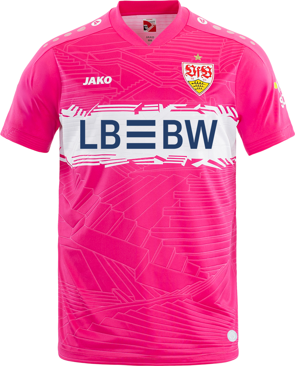 JAKO VfB Stuttgart T-Shirt Iconic International VfB 1893 Tee Shirt Jersey Trikot, Größe:4XL